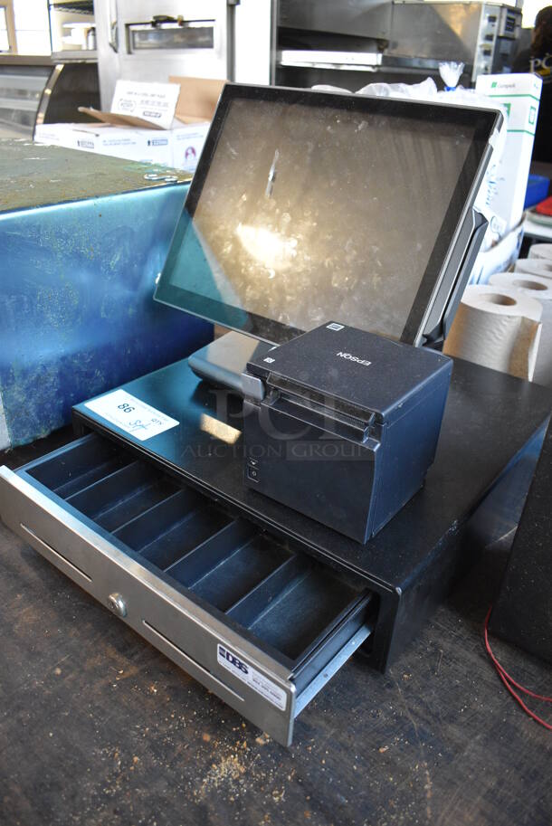 FuturePOS 15" POS Monitor, Epson Model XP-3685-HT Receipt Printer and Metal Cash Drawer - Image 2 of 5