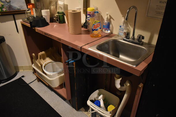 ALL ONE MONEY! ROOM LOT of Various Items Including Coffee Pot Warmers, Coffee Pots Stainless Steel Table and Butcher Block Table. BUYER MUST REMOVE. (hallway) - Image 9 of 10