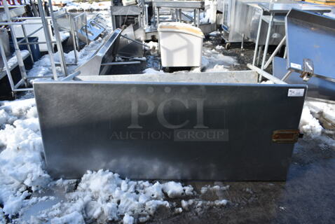 Stainless Steel Commercial Table w/ Commercial Can Opener Mount and Metal Under Shelf.