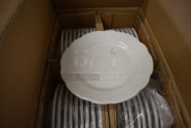 72 BRAND NEW IN BOX! Tuxton CHA-060 White Ceramic Plates. 6x6x1. 72 Times Your Bid! - Image 1 of 3