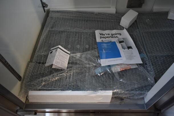 BRAND NEW SCRATCH AND DENT! 2022 Avantco 178A49RHC Stainless Steel Commercial 2 Door Reach In Cooler w/ Poly Coated Racks on Commercial Casters. 115 Volts, 1 Phase. Tested and Working! - Image 5 of 10