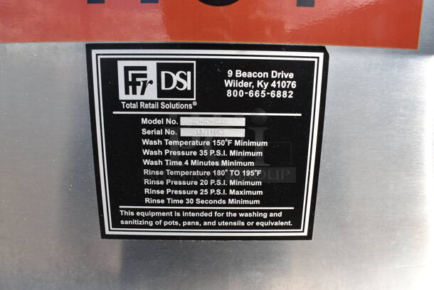 Douglas SD-20-ELEL Stainless Steel Commercial Floor Style Pot / Pan Washer. 480 Volts, 3 Phase. 50x36x70 - Image 7 of 10