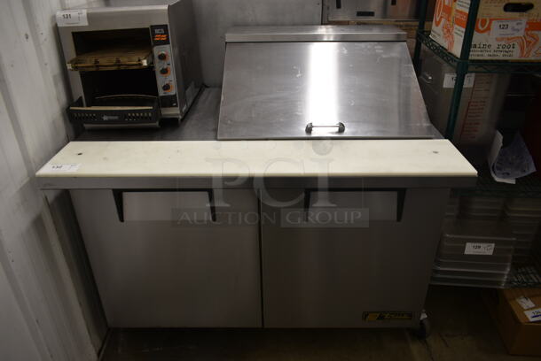 2014 True TSSU-48-18M-B Stainless Steel Commercial Sandwich Salad Prep Table Bain Marie Mega Top on Commercial Casters. 115 Volts, 1 Phase. Tested and Working! - Image 1 of 8