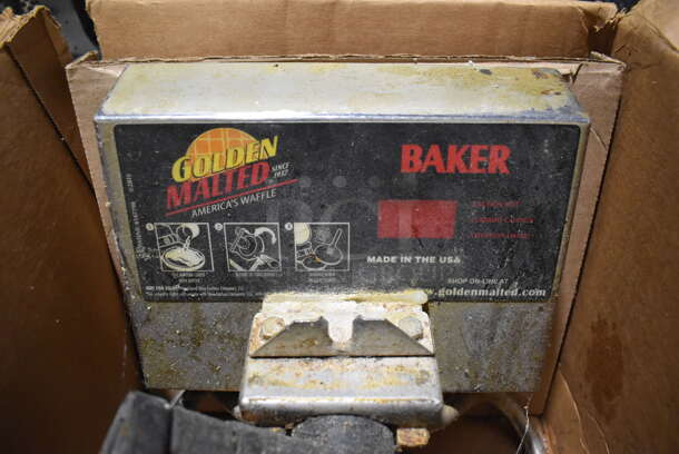 Stainless Steel Commercial Countertop Waffle Maker. 12x24x10. Tested and Working! - Image 3 of 6
