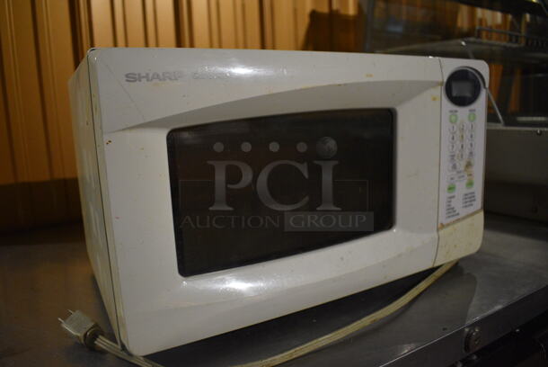 Sharp Carousel R-220KW Metal Countertop Microwave Oven w/ Plate. 18x13x11. Item Was in Working Condition on Last Day of Business. (lounge) - Image 2 of 6