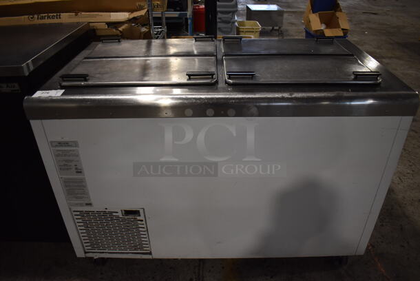 C Nelson BD-8 Ri Stainless Steel Commercial Ice Cream Freezer on Commercial Casters. 115 Volts, 1 Phase. 54x30x38. Tested and Working!