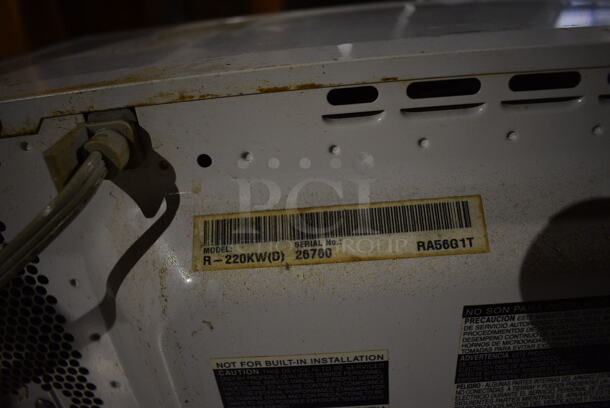 Sharp Carousel R-220KW Metal Countertop Microwave Oven w/ Plate. 18x13x11. Item Was in Working Condition on Last Day of Business. (lounge) - Image 6 of 6