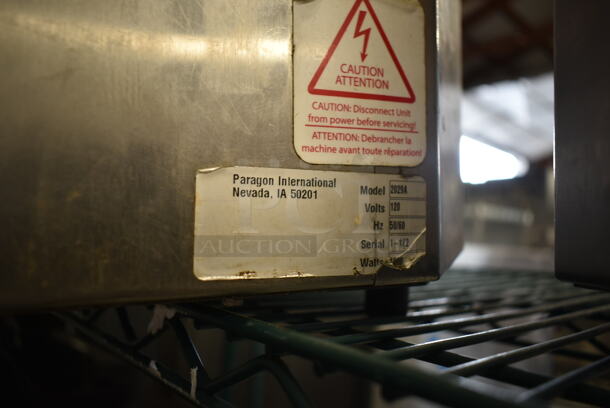 Paragon 2029A Stainless Steel Commercial Countertop 2 Well Food Warmer. 120 Volts, 1 Phase. Tested and Powers On But Does Not Get Warm - Image 4 of 4