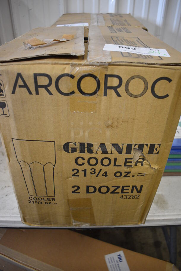 24 BRAND NEW IN BOX! Arcoroc Granite Cooler Beverage Glasses. 4x4x7. 24 Times Your Bid! - Image 3 of 3