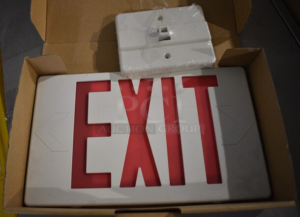 IN ORIGINAL BOX! Commercial Electric Exit Sign
