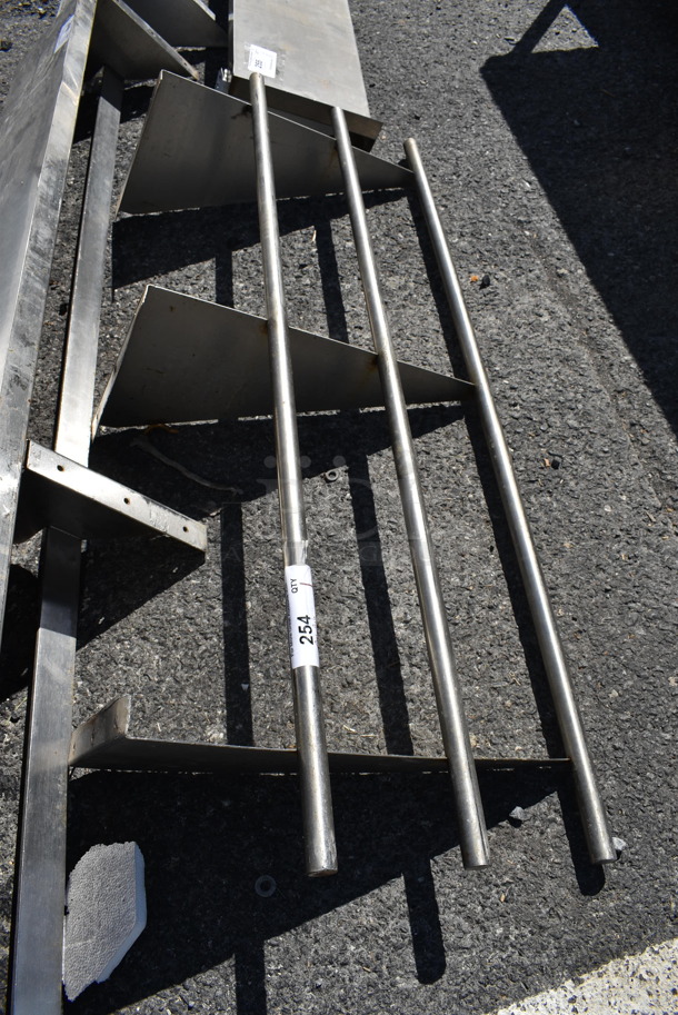 Metal Tray Slide / Shelf w/ Wall Mount Brackets. 48x20x11 - Image 2 of 3