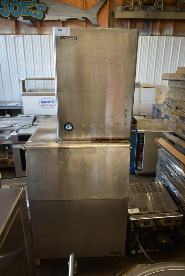 Hoshizaki KM-515MRH Stainless Steel Commercial Ice Head on Hoshizaki B-500SB Commercial Ice Bin. 115-120 volts, 1 Phase. - Image 1 of 7