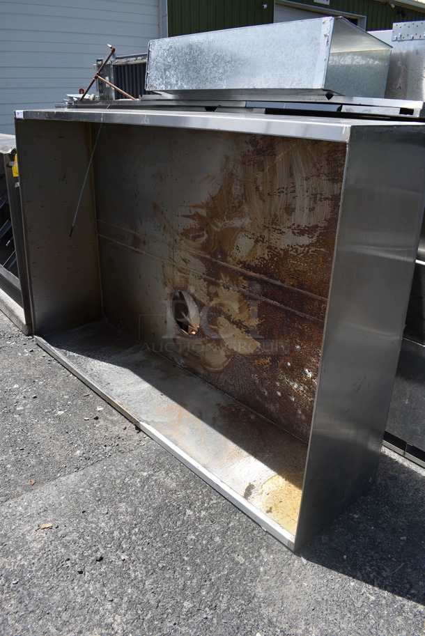 7' Stainless Steel Commercial Steam Hood. 84x18x55