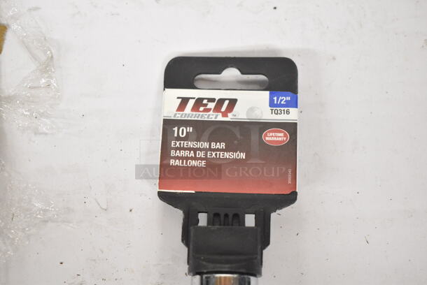 3 BRAND NEW! TEQ Items; 10" Extension Bar, Ratchet and Socket Set. 3 Times Your Bid! - Image 3 of 10