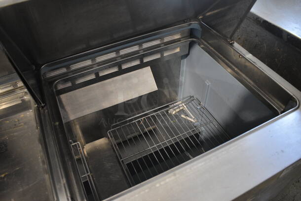 Delfield Stainless Steel Commercial Sandwich Salad Prep Table Bain Marie Mega Top on Commercial Casters. 72x35x45. Tested and Working! - Image 5 of 8