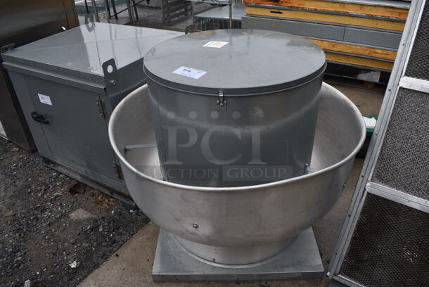 2019 CaptiveAire Model BDU18K Metal Commercial Rooftop Mushroom Exhaust Fan. 115/208-230/220 Volts, 1 Phase. 40x40x35