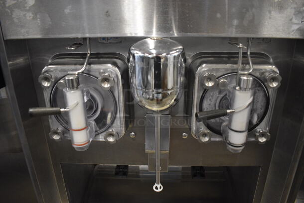 Taylor Model 342D-27 Stainless Steel Commercial Floor Style Air Cooled 2 Flavor Frozen Beverage Machine w/ Drink Mixer Attachment on Commercial Casters. 208-230 Volts, 1 Phase. 26x34x60 - Image 3 of 11