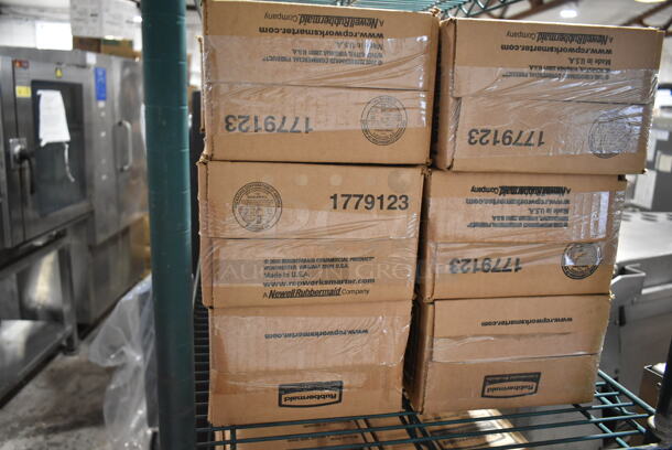 6 Boxes of 6 BRAND NEW IN BOX! Rubbermaid FG201P00AMBR Amber Poly 1/9 Size Drop In Bins. 1/9x4. 6 Times Your Bid! - Image 3 of 5