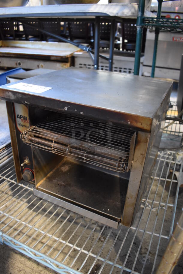 American Permanent Ware AT-EXPRESS Stainless Steel Commercial Countertop Conveyor Oven. 120 Volts, 1 Phase. 11.5x16x7. Cannot Test Due To Plug Style - Image 3 of 4