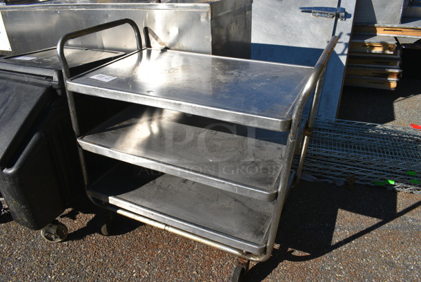 Stainless Steel 3 Tier Cart on Commercial Casters. 37x21x34 - Image 2 of 4