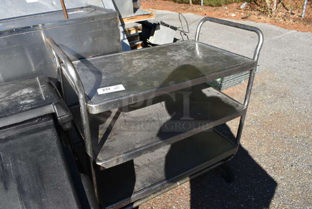 Stainless Steel 3 Tier Cart on Commercial Casters. 37x21x34 - Image 3 of 4