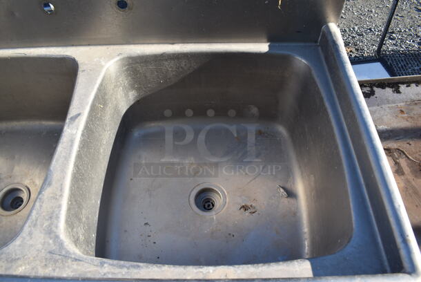 Eagle Stainless Steel Commercial 2 Bay Sink. 55x30x46. Bays 24x24x13 - Image 3 of 6