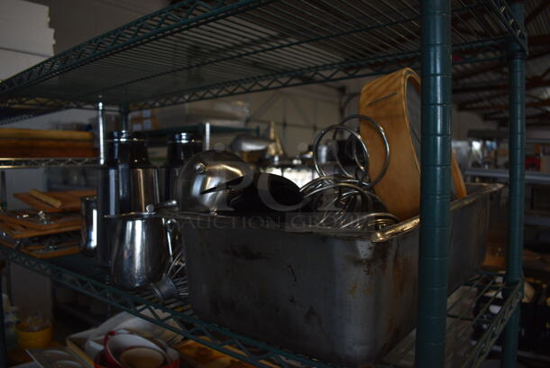 ALL ONE MONEY! Lot of 3 Tiers of Various Items Including Dishes, Metal Pots - Image 9 of 9