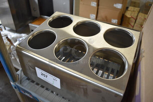Stainless Steel Countertop Silverware Stand. 15x12x8 - Image 2 of 3