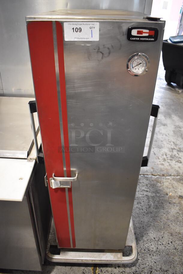 Carter Hoffmann PH1200 Stainless Steel Commercial Single Door Cabinet on Commercial Casters. 24x30x58