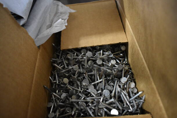 ALL ONE MONEY! Lot of 7 Boxes of Nails / Brads Including 1-1/2" and 2" - Image 5 of 5