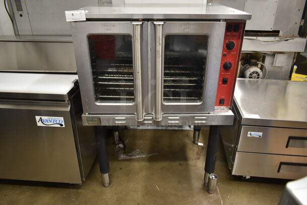 BRAND NEW SCRATCH AND DENT! 2023 Mainstreet 541EC1C Stainless Steel Commercial Electric Powered Full Size Convection Oven w/ View Through Doors, Metal Oven Racks and Thermostatic Controls on Metal Legs. 208 Volts, 3 Phase. 