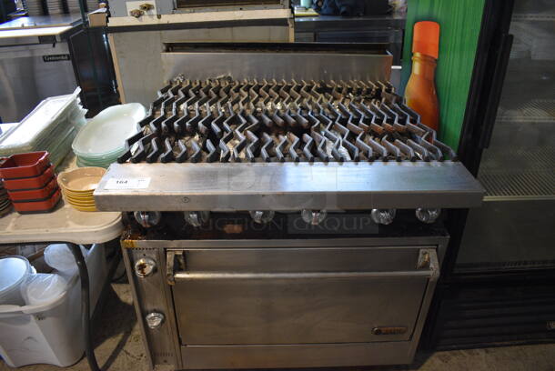 Jade Stainless Steel Commercial Natural Gas Powered 6 Burner Range w/ Oven. 36x38x41