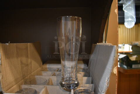 4 Boxes of 12 BRAND NEW Acopa 16 oz Pilsner Glasses. 3x3x8. 4 Times Your Bid! (glass room - off of bar area)