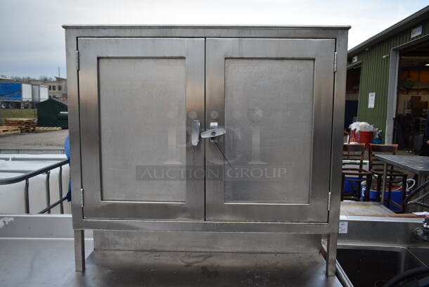 Stainless Steel Commercial Counter w/ 3 Cabinets and 3 Drawers. - Image 3 of 11