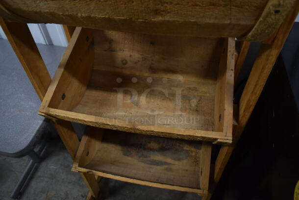 Wooden 4 Tier Basket Display Rack. - Image 2 of 5