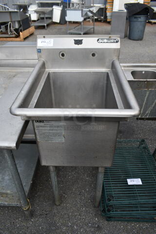 Duke Stainless Steel Commercial Single Bay Sink.