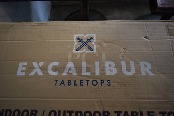 2 BRAND NEW IN BOX! Excalibur 24" Walnut Round Tabletops. 2 Times Your Bid! - Image 8 of 9