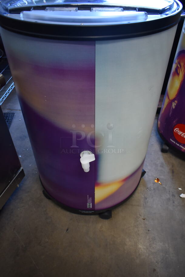 Metal Commercial Portable Drink Ice Cooler Merchandiser on Casters. - Image 4 of 4
