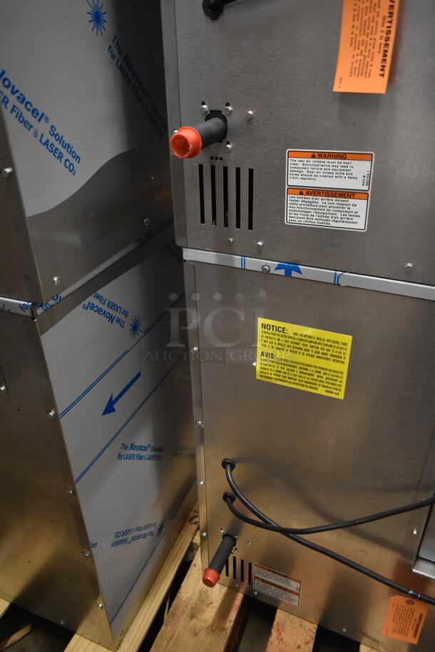 2 BRAND NEW SCRATCH AND DENT! Vulcan VC4GD-11D150K ENERGY STAR Stainless Steel Commercial Gas Powered Full Size Convection Oven w/ View Through Doors, Metal Oven Racks and Thermostatic Controls. 2 Times Your Bid! Tested and Working! - Image 11 of 12