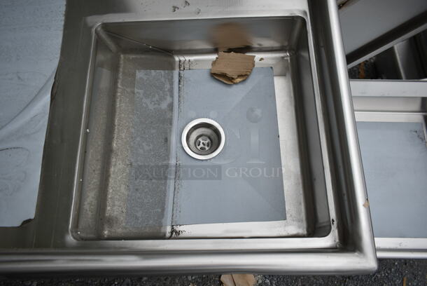 BRAND NEW SCRATCH AND DENT! Regency 600UDT50R Stainless Steel Commercial Single Bay Sink w/ Left Side Drain Board.  - Image 3 of 6