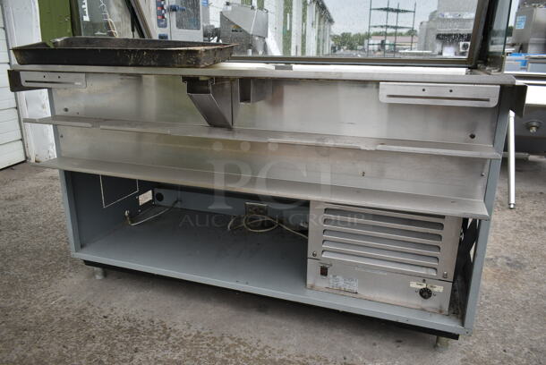 Duke SUB-CP-TC60 M Stainless Steel Commercial Subway Sandwich Make Line Prep Table w/ Sneeze Guard. 120 Volts, 1 Phase.  - Image 6 of 7