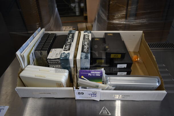 ALL ONE MONEY! Lot of 2 Boxes of Various Boxes for Dental Supplies Including Torque LUX 2, Turbine and Mastertorque Lux Tools. Boxes are Empty - Image 1 of 4