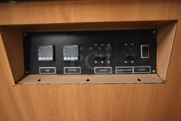 Custom Deli's Inc Metal Commercial 2 Tier Warming Display Case on Commercial Casters. 120/208 Volts, 1 Phase.  - Image 4 of 9