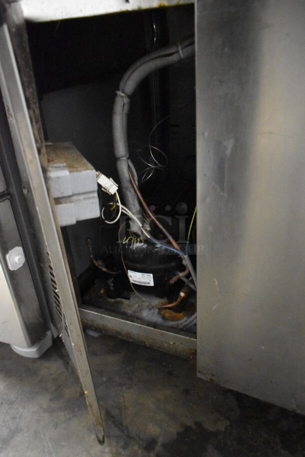 Stainless Steel Commercial 2 Door Work Top Cooler w/ 2 Tier Over Shelf. 115 Volts, 1 Phase. Tested and Working! - Image 2 of 7
