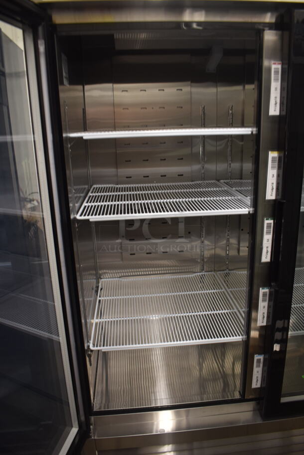 2022 Atosa MCF8707GR Commercial Stainless Steel 2-Door Merchandiser Cooler With Polycoated Shelves. 115V, 1 Phase. Tested and Working! - Image 3 of 5