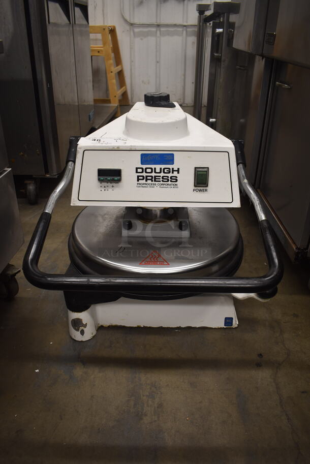 DoughPro DP1100 Commercial Countertop Manual Pizza Dough Press. 120V. - Item #1059015