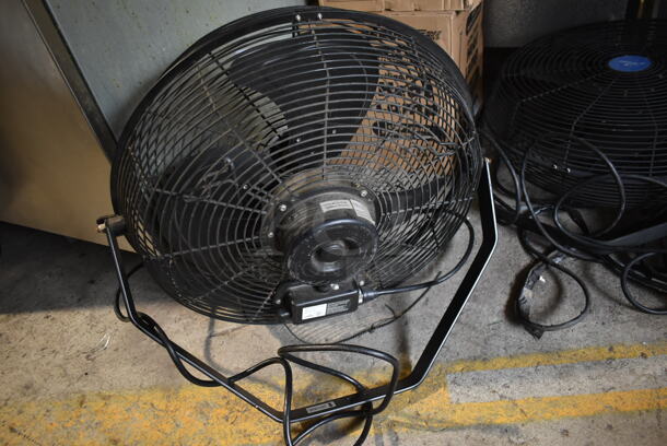 2 Living ILG8E18-15 Black Metal Floor Fans. 120 Volts, 1 Phase. 2 Times Your Bid! Tested and Working! - Image 3 of 4