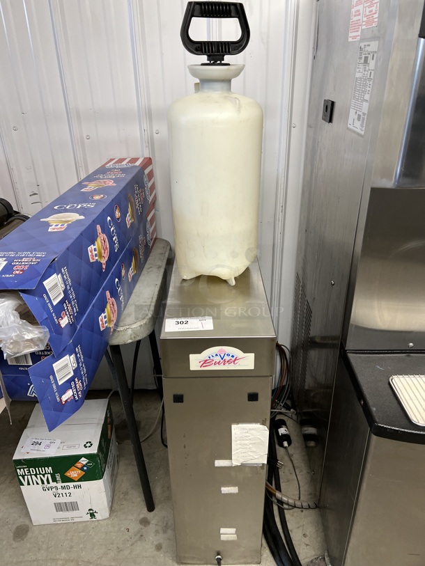 Flavor Burst Stainless Steel Commercial Flavor Dispenser w/ Tank. 9.5x26x31.5 - Image 1 of 8