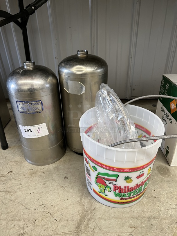 2 Stainless Steel River of Cream ROC-5 Tanks. 7x7x17. 2 Times Your Bid! - Image 1 of 5