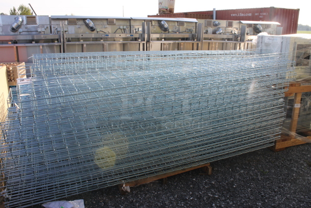 PALLET LOT of Metal Chrome Finish Wire Racks for Networking Cables - Image 1 of 2